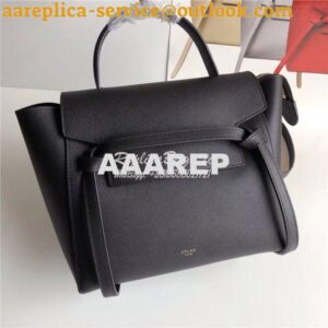 Replica Celine Belt Bag In Black Grained Calfskin 2 sizes 2