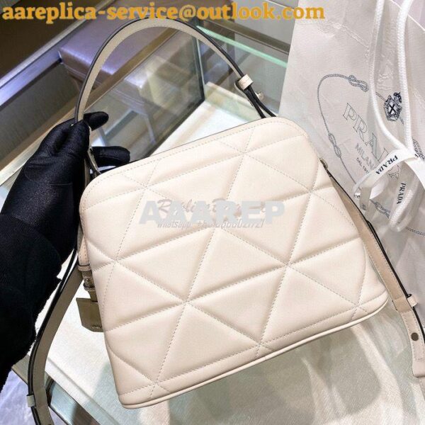 Replica Prada Spectrum Small Leather Bag 1BA311 White 11