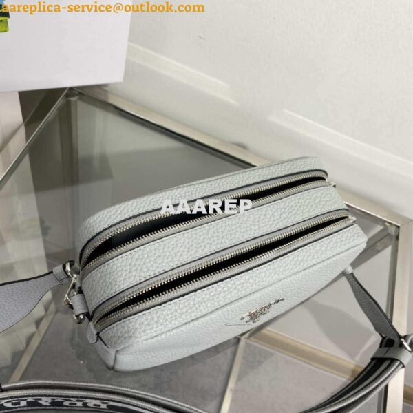 Replica Prada Leather bag with shoulder strap 1BH082 Gray 9