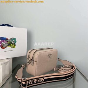 Replica Prada Leather bag with shoulder strap 1BH082 Pink 2