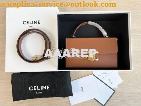 Replica Celine Box Triomphe In Natural Calfskin 199993 Tan 3