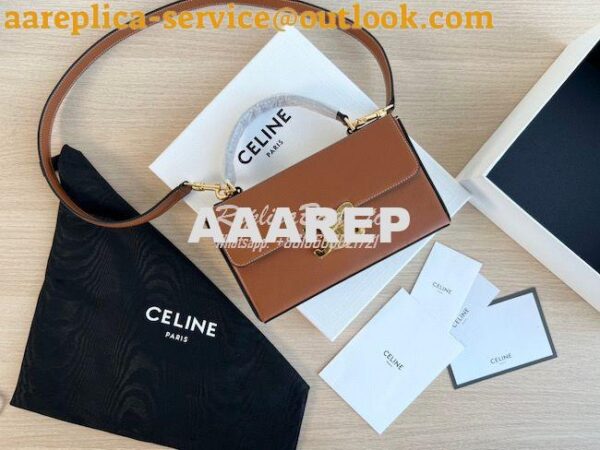 Replica Celine Box Triomphe In Natural Calfskin 199993 Tan 4