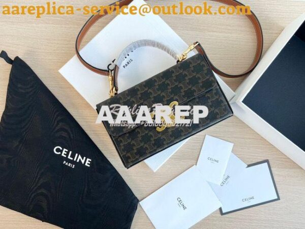 Replica Celine Box Triomphe In Triomphe Canvas And Calfskin 199992 Tan 7