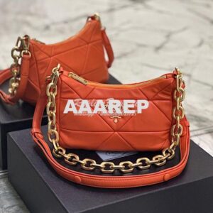 Replica Prada System nappa leather patchwork bag 1BC157 Orange