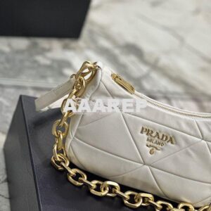 Replica Prada System nappa leather patchwork bag 1BC157 White 2