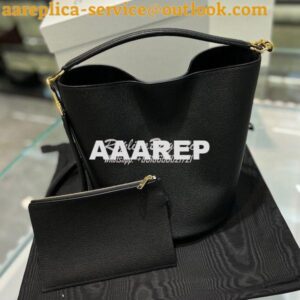 Replica Celine Bucket 16 In Supple Grained Calfskin 195573 Black 2