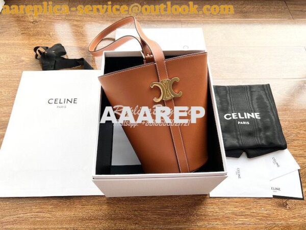 Replica Celine Bucket Triomphe In Natural Calfskin 199913 Tan 3