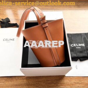 Replica Celine Bucket Triomphe In Natural Calfskin 199913 Tan 2