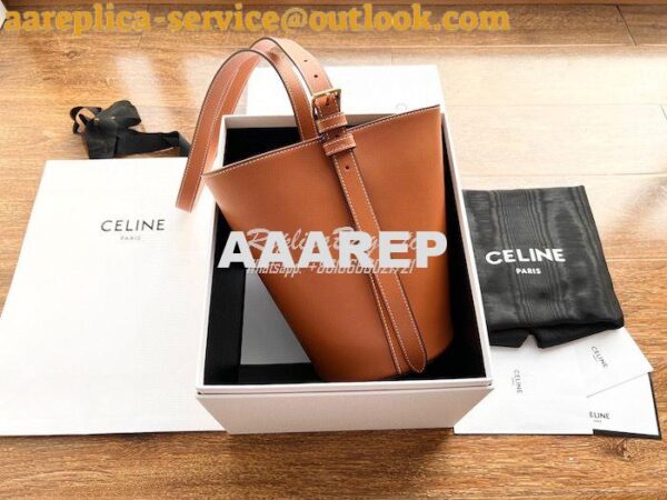 Replica Celine Bucket Triomphe In Natural Calfskin 199913 Tan 4