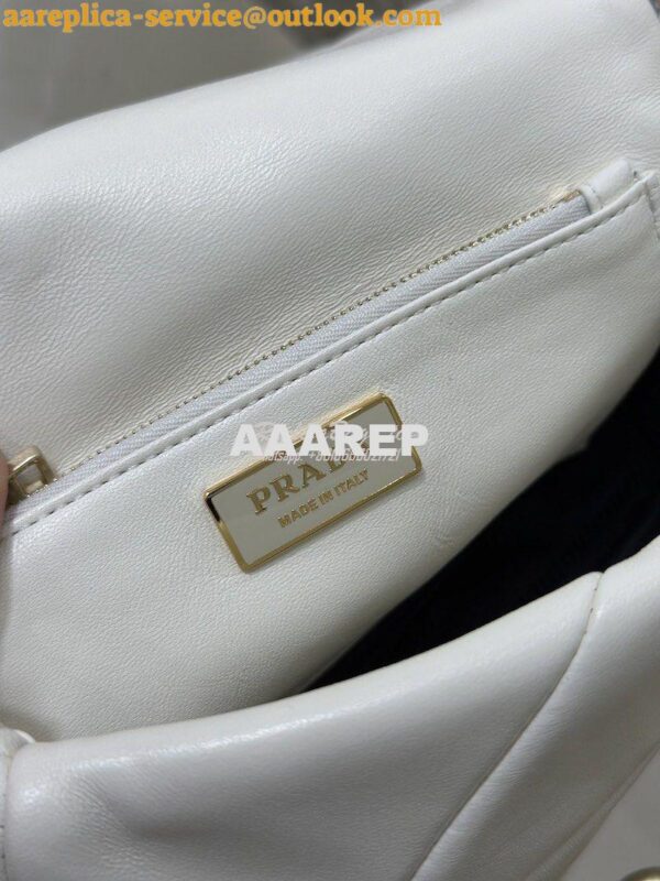 Replica Prada System Nappa Patchwork Shoulder Bag 1BD292 1BD328 White 10