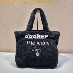 Replica Prada Terry Tote Bag 1BG130 Black