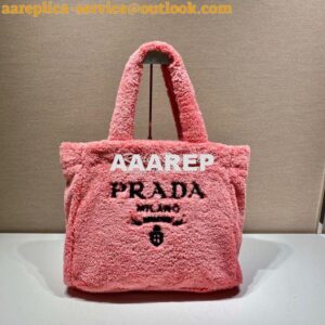 Replica Prada Terry Tote Bag 1BG130 Pink