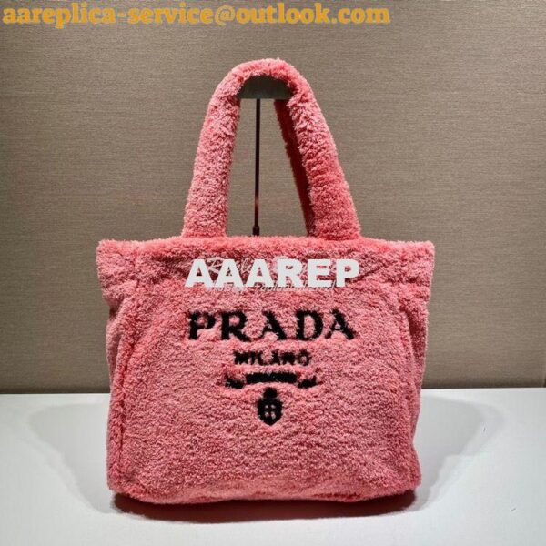 Replica Prada Terry Tote Bag 1BG130 Pink 5