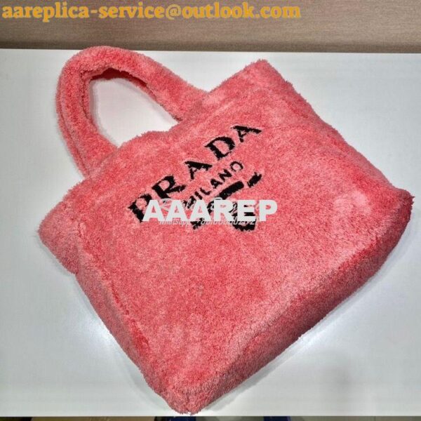 Replica Prada Terry Tote Bag 1BG130 Pink 8