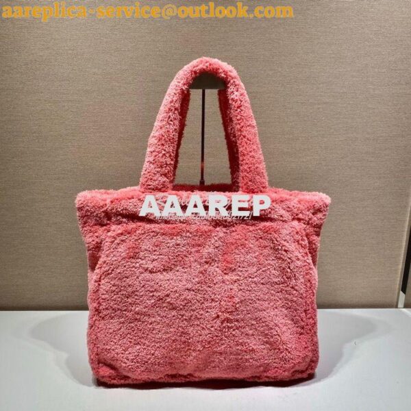 Replica Prada Terry Tote Bag 1BG130 Pink 11