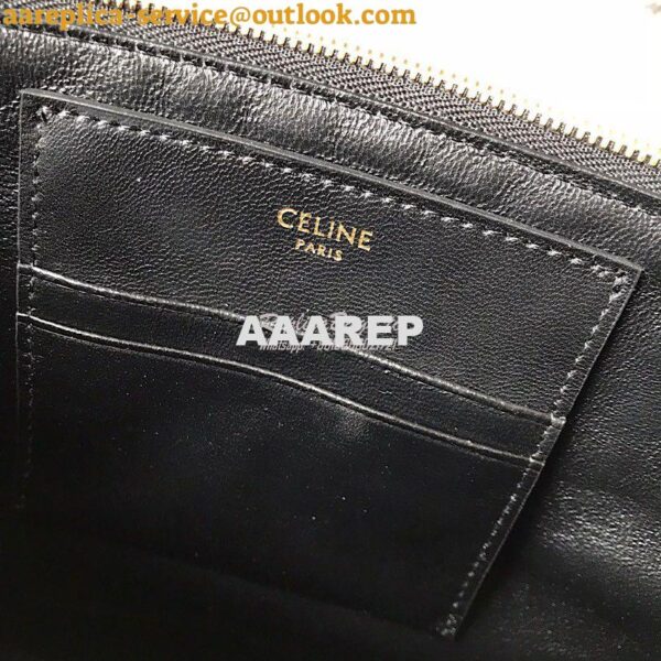 Replica Celine C Charm Pouch In Quilted Calfskin 10B813 Black 6