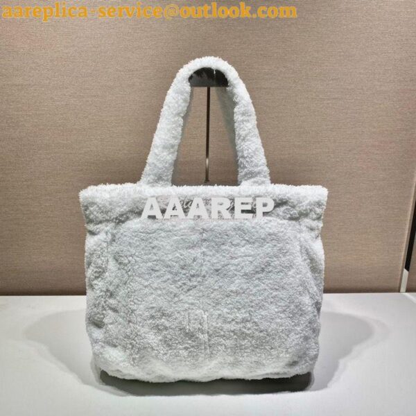 Replica Prada Terry Tote Bag 1BG130 White 11