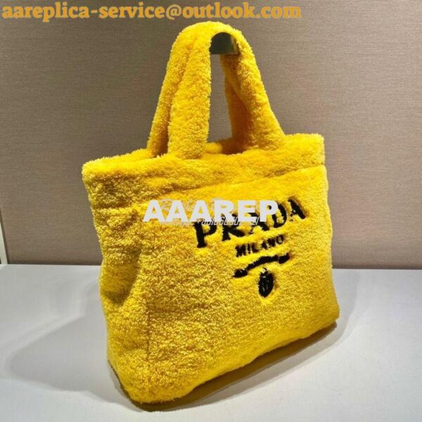 Replica Prada Terry Tote Bag 1BG130 Yellow 5