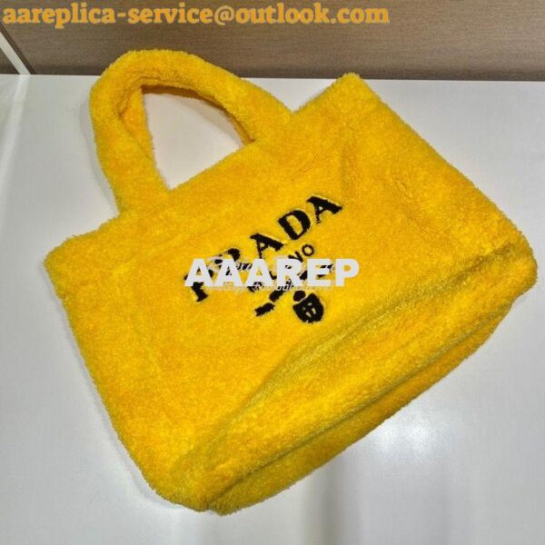 Replica Prada Terry Tote Bag 1BG130 Yellow 6