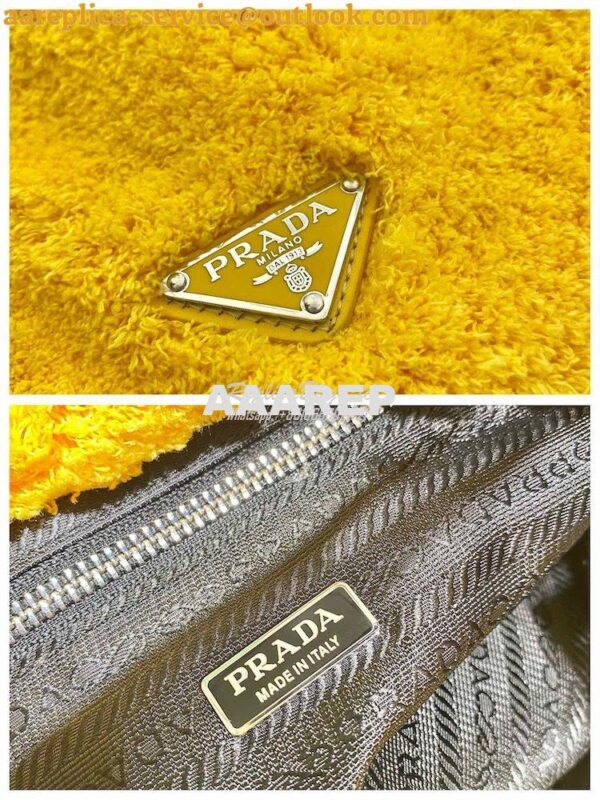 Replica Prada Terry Tote Bag 1BG130 Yellow 10