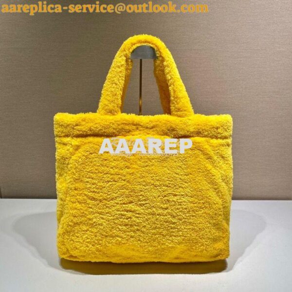 Replica Prada Terry Tote Bag 1BG130 Yellow 12