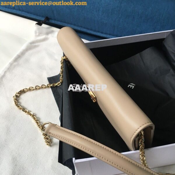 Replica Celine C Wallet On Chain in Smooth Calfskin 10B903 Beige 5