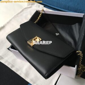 Replica Celine C Wallet On Chain in Smooth Calfskin 10B903 Black 2