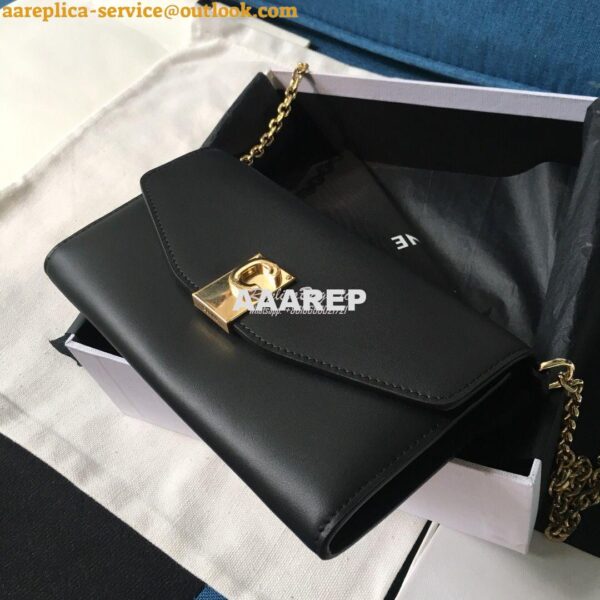 Replica Celine C Wallet On Chain in Smooth Calfskin 10B903 Black 4