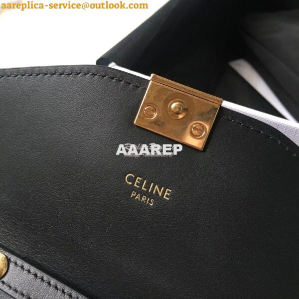 Replica Celine C Wallet On Chain in Smooth Calfskin 10B903 Black 9