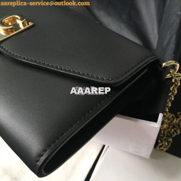 Replica Celine C Wallet On Chain in Smooth Calfskin 10B903 Black 11