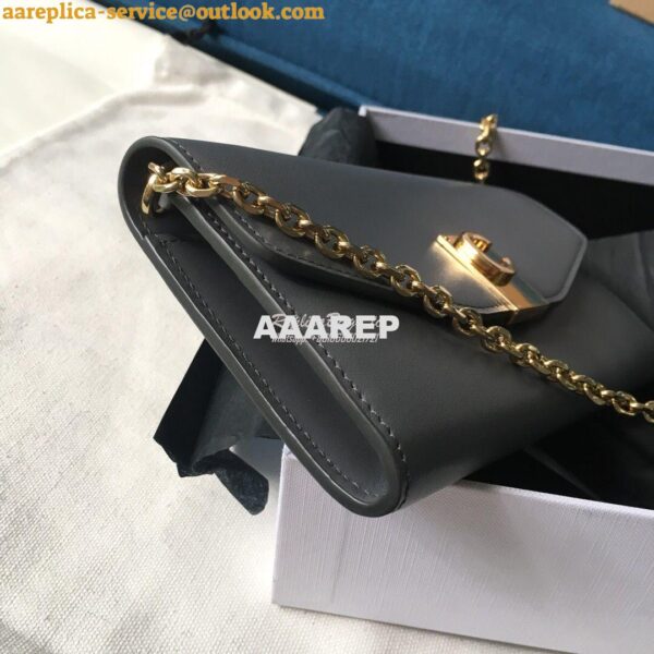 Replica Celine C Wallet On Chain in Smooth Calfskin 10B903 Grey 7