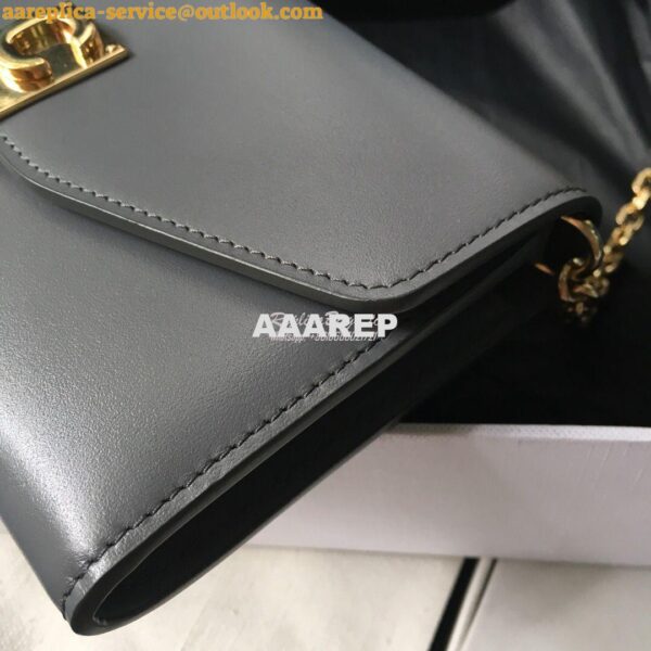 Replica Celine C Wallet On Chain in Smooth Calfskin 10B903 Grey 11