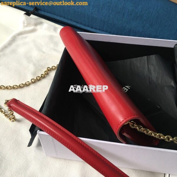 Replica Celine C Wallet On Chain in Smooth Calfskin 10B903 Red 6