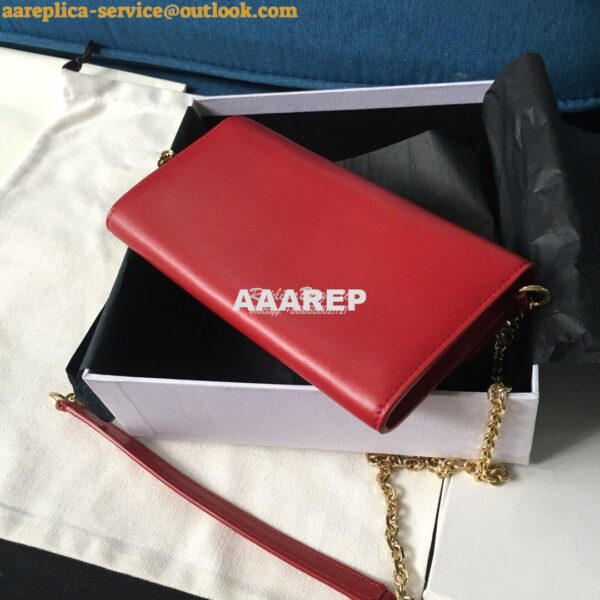 Replica Celine C Wallet On Chain in Smooth Calfskin 10B903 Red 7