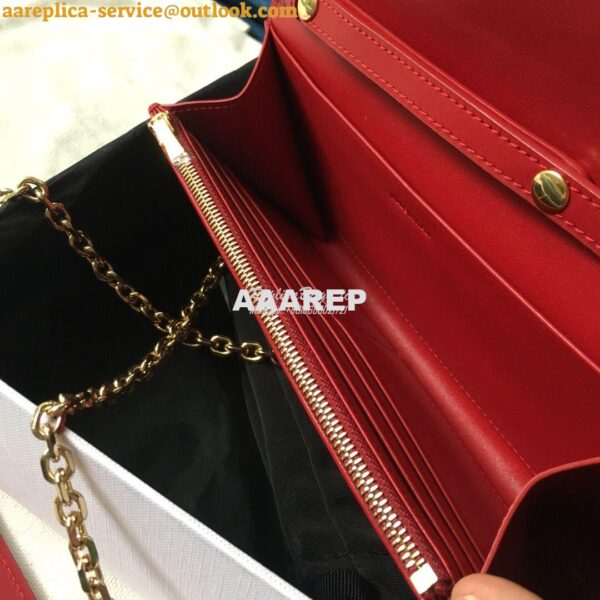 Replica Celine C Wallet On Chain in Smooth Calfskin 10B903 Red 11