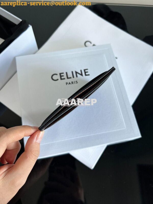 Replica CELINE CARD HOLDER IN TRIOMPHE CANVAS WITH CELINE PRINT TAN 7