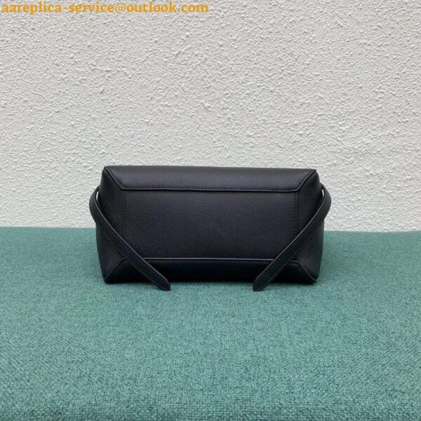 Replica Celine Micro Belt Bag In Black Grained Calfskin 5