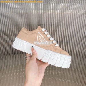 Replica Prada Nylon Gabardine Sneakers 1E260M Camel