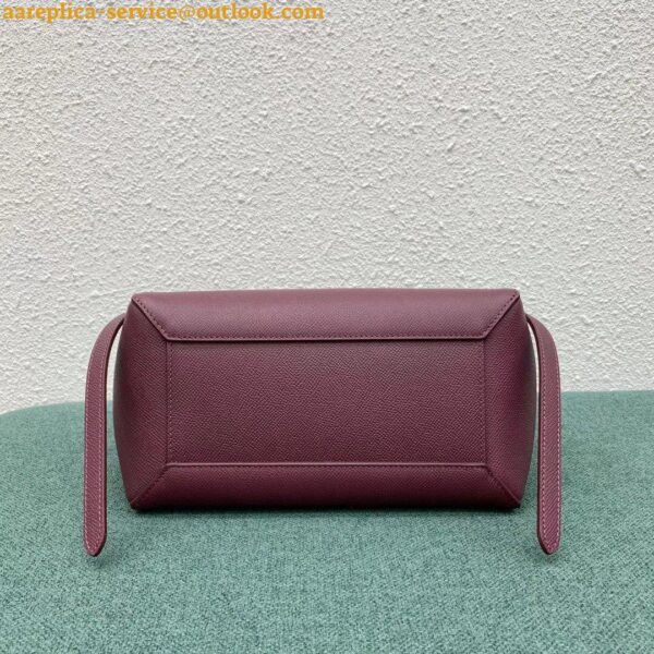 Replica Celine Micro Belt Bag In Bordeaux Grained Calfskin 7