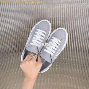 Replica Prada Nylon Gabardine Sneakers 1E260M Grey 2