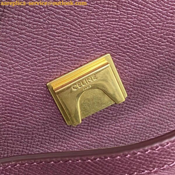 Replica Celine Micro Belt Bag In Bordeaux Grained Calfskin 15