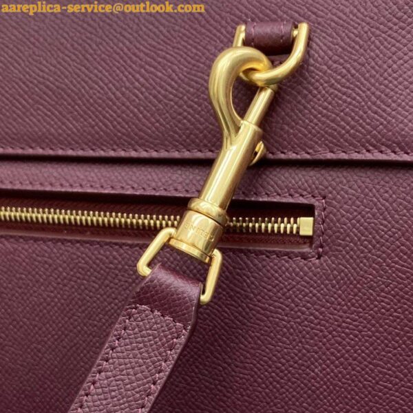 Replica Celine Micro Belt Bag In Bordeaux Grained Calfskin 16