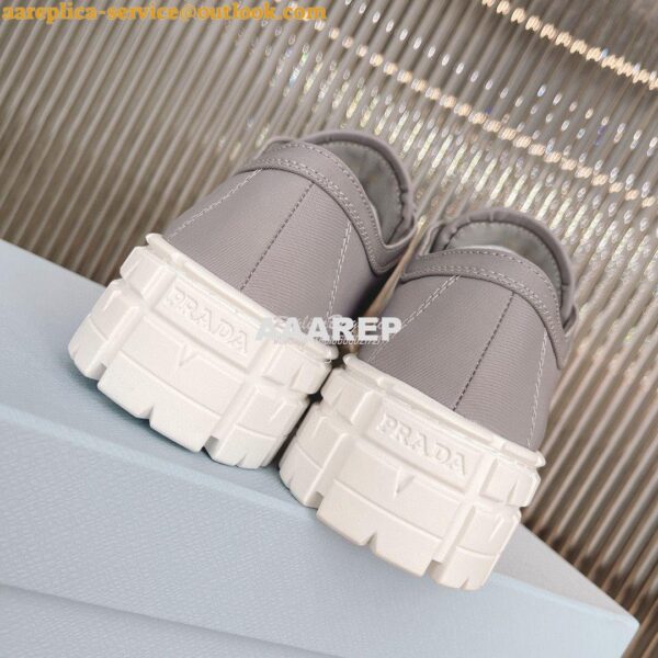 Replica Prada Nylon Gabardine Sneakers 1E260M Grey 10