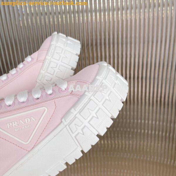 Replica Prada Nylon Gabardine Sneakers 1E260M Pink 8