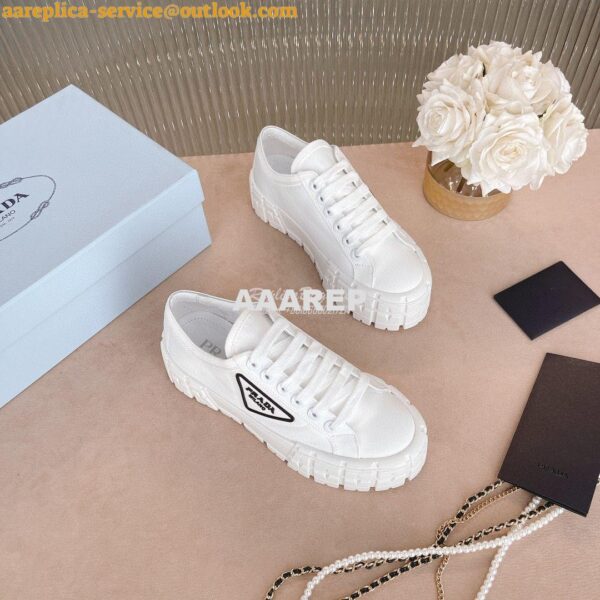 Replica Prada Nylon Gabardine Sneakers 1E260M White 7