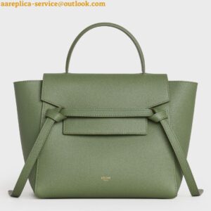 Replica Celine Micro Belt Bag In Light Khaki Grained Calfskin