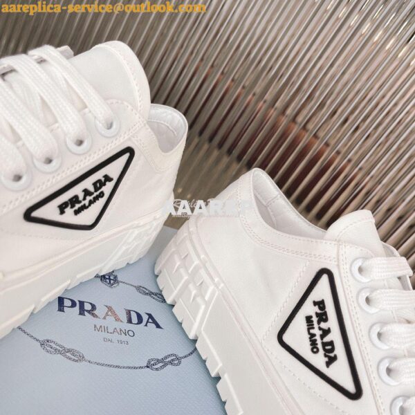 Replica Prada Nylon Gabardine Sneakers 1E260M White 8