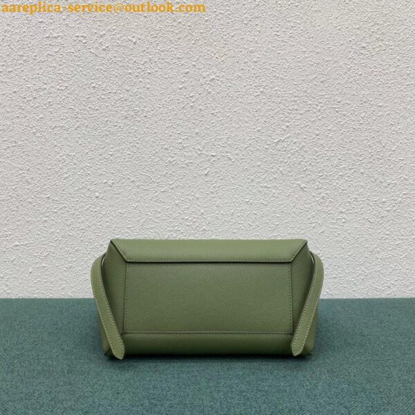 Replica Celine Micro Belt Bag In Light Khaki Grained Calfskin 9