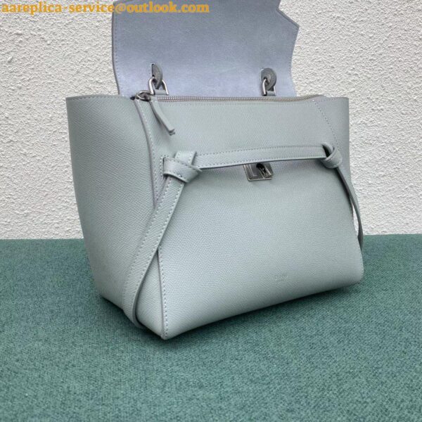 Replica Celine Micro Belt Bag In Mineral Grained Calfskin 9