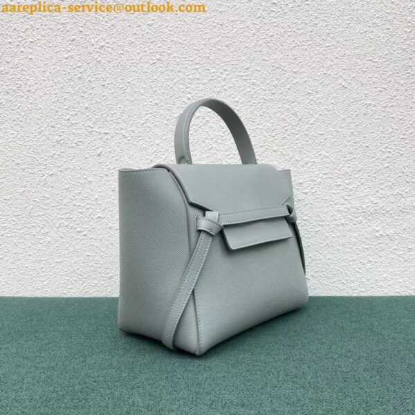 Replica Celine Micro Belt Bag In Mineral Grained Calfskin 12